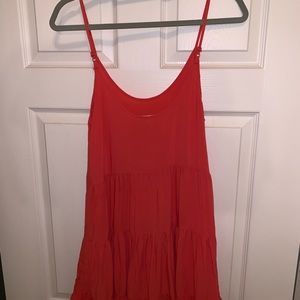 Salmon pink tiered summer dress size US M